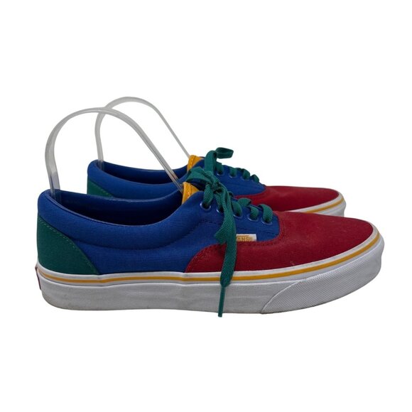 Vans Era Multi-Color Canvas Sneakers With Green Laces Men's Sz 8 Women's Sz 9.5 - Picture 1 of 9